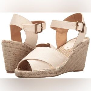 EUC - Soludos Suede Espadrilles Wedges - Size 9